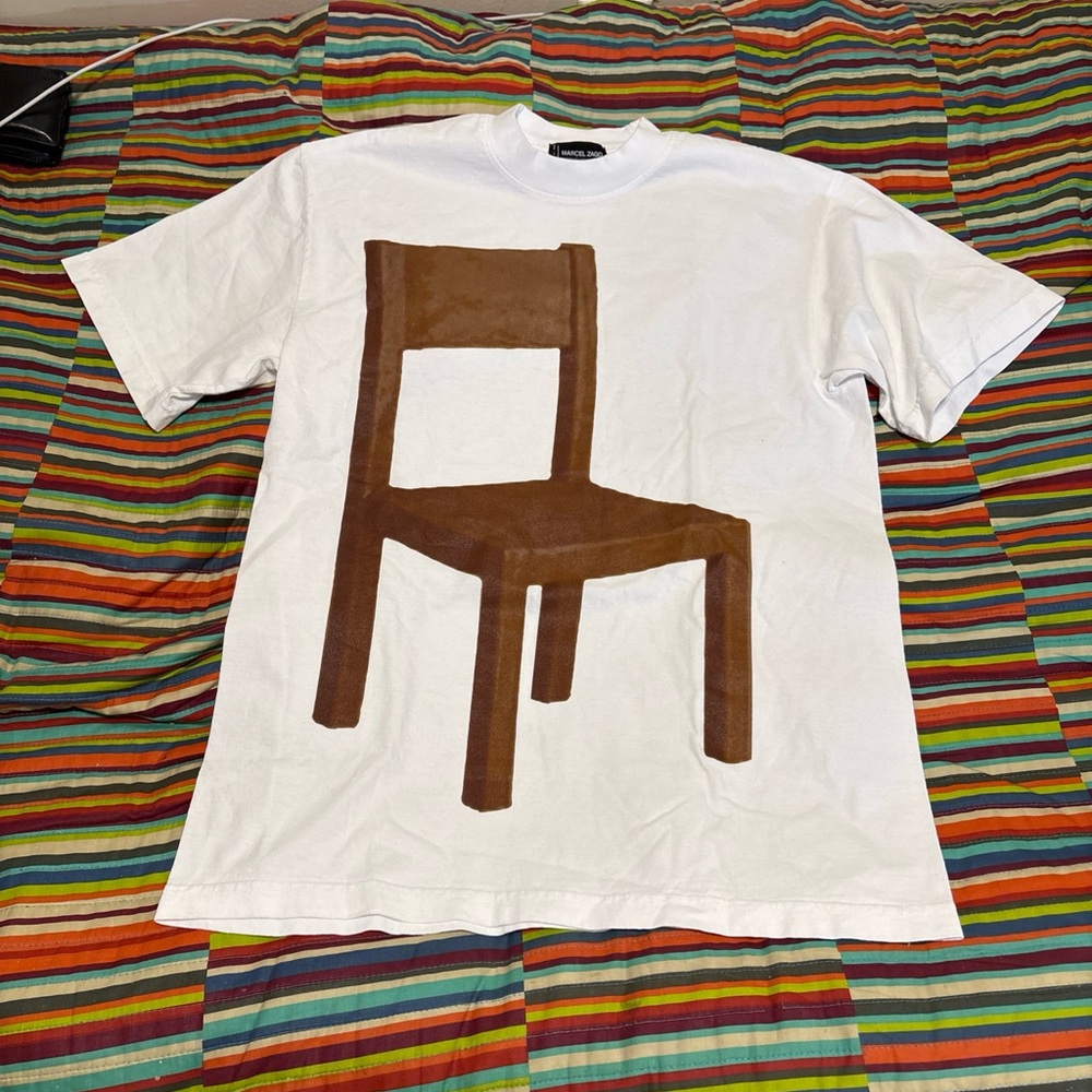 Super rare Marcel Zago unreleased chair tee size small brand new without tags